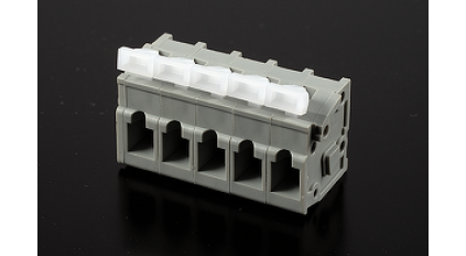 Клеммная колодка DINKLE WKV508A-05P, Пружинная, 5 контактов, сечение провода 0.5-2.5 мм2, ток 24 A, Серый фото 1