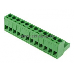 Клеммная колодка DINKLE 5ESDV-12P, Винтовая, 12 контактов, сечение провода 0.2-4 мм2, ток 18 A, Зеленый