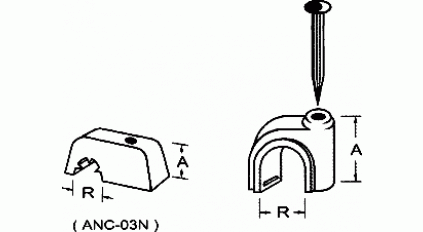 Скоба пластиковая с гвоздем AVC ANC-32N (100шт) фото 3
