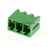 Клеммная колодка DINKLE ECH350V-03P, 3 контакта, сечение провода - мм2, ток 14 A, Зеленый фото 2