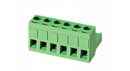 Клеммная колодка DINKLE 5ESDV-05P, Винтовая, 5 контактов, сечение провода 0.2-4 мм2, ток 18 A, Зеленый фото 2