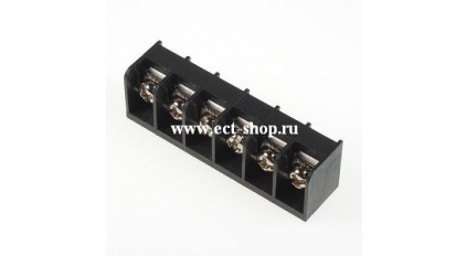 Клеммная колодка DINKLE DT-39-B01W-06, Винтовая, 6 контактов, сечение провода 0.5-2.5 мм2, ток 24 A, Черный фото 1