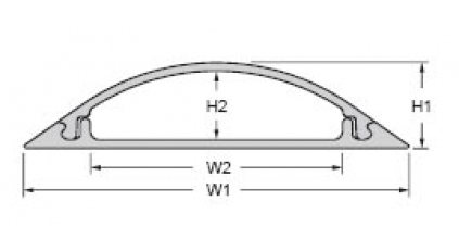 Кабель канал пласт напольный AVC RTD-120G фото 3