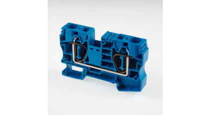 Клеммная колодка DINKLE AK16-BL, сечение провода 1.5-16 мм2, ток 76 A, Синий фото 1