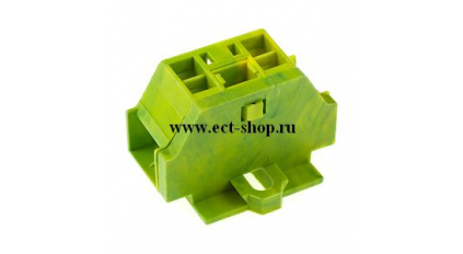 Клеммная колодка DINKLE WPPMS2.5-01P-YG, Пружинная, 1 контакт, сечение провода 0.5-2.5 мм2, ток 24 A, Желто-зеленый фото 1