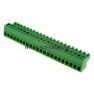 Клеммная колодка DINKLE EC381V-22P, Винтовая, 22 контакта, сечение провода 0.2-1.5 мм2, ток 14 A, Зеленый фото 2