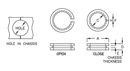 Втулка проходная рассеченная PINGOOD SB-1318A (500шт) фото 3
