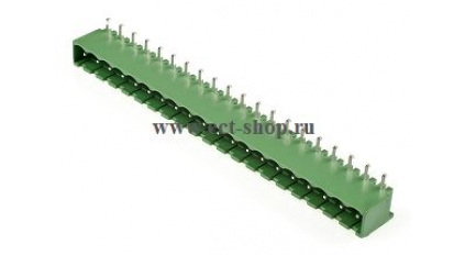 Клеммная колодка DINKLE 5EHDRC-20P, 20 контактов, сечение провода - мм2, ток 18 A, Зеленый фото 1