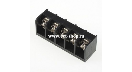 Клеммная колодка DINKLE DT-49-B01W-05, Винтовая, 5 контактов, сечение провода 0.5-2.5 мм2, ток 24 A, Черный фото 1