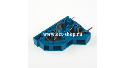 Клеммная колодка DINKLE WKK500-02P-BL, 2 контакта, сечение провода 0.5-2.5 мм2, ток 24 A, Синий фото 1