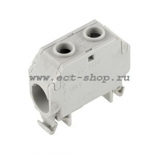 Клеммная колодка ENSTO KR11010, Винтовая, 1 контакт, сечение провода 2.5-35 мм2, ток 135 A, Серый