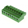 Клеммная колодка DINKLE EC381RL-08P, Винтовая, 8 контактов, сечение провода 0.2-1.5 мм2, ток 14 A, Зеленый фото 2