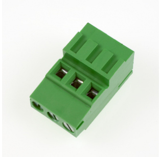 Клеммная колодка DINKLE EEK508V-03P, Винтовая, 3 контакта, сечение провода 0.5-2.5 мм2, ток 12 A, Зеленый
