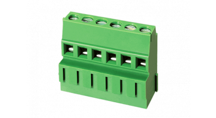 Клеммная колодка DINKLE EEK500V-02P, Винтовая, 2 контакта, сечение провода 0.2-2.5 мм2, ток 12 A, Зеленый фото 2