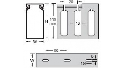 Кабель канал пласт перф AVC 55100L фото 3