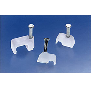 Скоба пластиковая с гвоздем AVC ANF-2.0N (100шт)