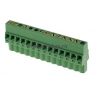 Клеммная колодка DINKLE 5ESDRL-14P, Винтовая, 14 контактов, сечение провода 0.2-2.5 мм2, ток 18 A, Зеленый фото 2