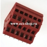 Клеммная колодка DINKLE WKK500-12P-RD, 12 контактов, сечение провода 0.5-2.5 мм2, ток 24 A, Красный фото 2