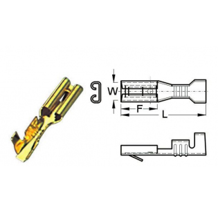 Клемма наконечник штыревой плоский KST FM110-04B98L (605LR(8)) (1000шт)