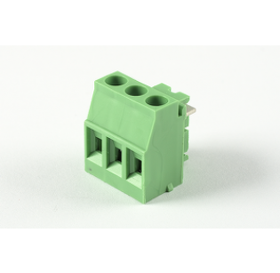 Клеммная колодка DINKLE 5ES-3PL, Винтовая, 3 контакта, сечение провода 0.25-2.5 мм2, ток 18 A, Зеленый