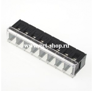 Клеммная колодка DINKLE DT-2C-A01W-06, Винт, 6 контактов, сечение провода 0.5-2.5 мм2, ток 10 A, Черный