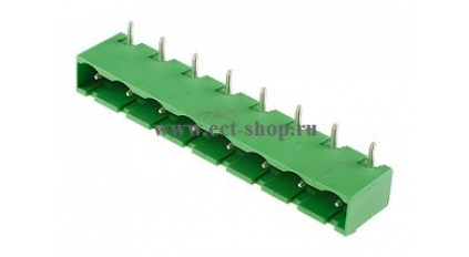 Клеммная колодка DINKLE 3EHDRC-08P, 8 контактов, сечение провода - мм2, ток 18 A, Зеленый фото 1