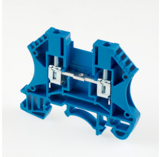 Клеммная колодка DINKLE DK2.5BL, Винтовая, сечение провода 0.5-2.5 мм2, ток 24 A, Синий