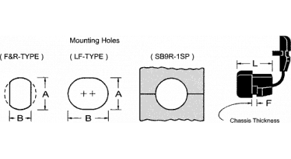 Втулка проходная с фиксацией кабеля AVC SB4F-2 (100шт) фото 2