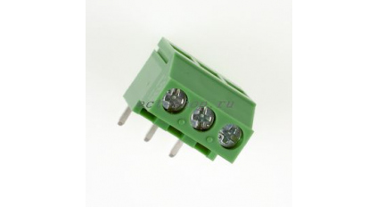 Клеммная колодка DINKLE EHK508R-03P, Винтовая, 3 контакта, сечение провода 0.5-2.5 мм2, ток 24 A, Зеленый фото 1