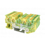 Клеммная колодка DINKLE DP1.5N-TR-PE, Push-in, сечение провода 0.14-1.5 мм2, ток 17.5 A, Желто-зеленый фото 2