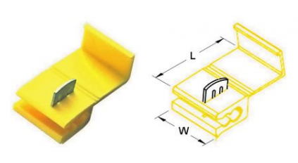 Клеммы гильотины KST 878201-YELLOW (200шт) фото 1