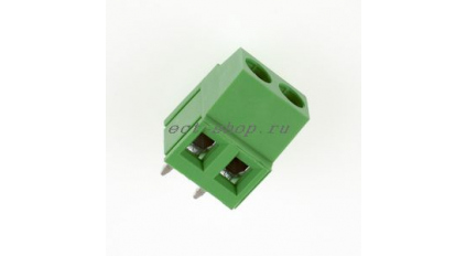 Клеммная колодка DINKLE EK508V-02P, Винтовая, 2 контакта, сечение провода - мм2, ток 24 A, Зеленый фото 1