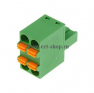 Клеммная колодка DINKLE 2ESDB-02P, Пружинная, 2 контакта, сечение провода 0.2-2.5 мм2, ток 15 A, Зеленый фото 4
