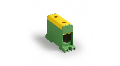 Клеммная колодка ENSTO KE63.3 (KE63.3R), сечение провода 35-150 мм2, ток 320 A, Желто-зеленый фото 1