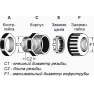Вводная муфта для гофрированной трубы AVC N-PGQ21-26B, 26 мм фото 4
