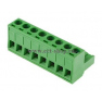 Клеммная колодка DINKLE 5ESDV-08P, Винтовая, 8 контактов, сечение провода 0.2-4 мм2, ток 18 A, Зеленый фото 2