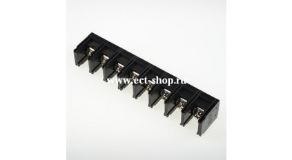 Клеммная колодка DINKLE DT-7N-B01W-08, Винтовая, 8 контактов, сечение провода 1-10 мм2, ток 40 A, Черный фото 1