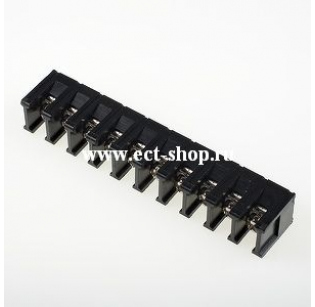 Клеммная колодка DINKLE DT-2N-B01W-10, Винт, 10 контактов, сечение провода 0.5-2.5 мм2, ток 17.5 A, Черный