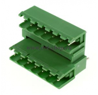 Клеммная колодка DINKLE 5EEHDV-14P, 14 контактов, сечение провода - мм2, ток 18 A, Зеленый