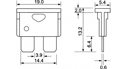 Предохранитель нож medium. ZHENHUI ZH271A-035 фото 3