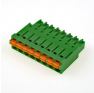 Клеммная колодка DINKLE 0221-2008, Пружинная, 8 контактов, сечение провода 0.2-1.5 мм2, ток 8 A, Зеленый фото 6