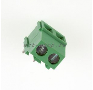 Клеммная колодка DINKLE EK508R-02P, Винтовая, 2 контакта, сечение провода - мм2, ток 10 A, Зеленый