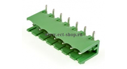 Клеммная колодка DINKLE 5EHDR-07P, 7 контактов, сечение провода - мм2, ток 18 A, Зеленый фото 1