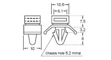 Крепеж кабельной стяжки в отверстие AVC APM-6 (100шт) фото 3