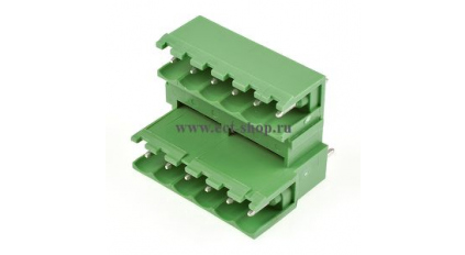 Клеммная колодка DINKLE 5EEHDV-12P, 12 контактов, сечение провода - мм2, ток 18 A, Зеленый фото 1