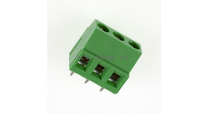 Клеммная колодка DINKLE EK508V-03P, Винтовая, 3 контакта, сечение провода - мм2, ток 24 A, Зеленый фото 1