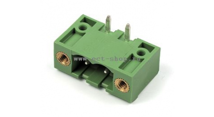Клеммная колодка DINKLE 2EHDRM-02P, 2 контакта, сечение провода - мм2, ток 18 A, Зеленый фото 1