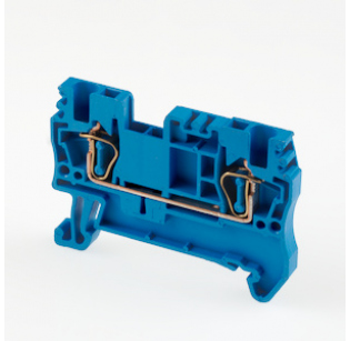 Клеммная колодка DINKLE AK1.5-BL, Пружинная, сечение провода 0.14-1.5 мм2, ток 17.5 A, Синий