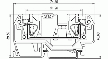Клеммная колодка DINKLE SK6, Пружинная, сечение провода 0.5-6 мм2, ток 41 A, Бежевый фото 2