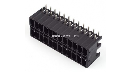 Клеммная колодка DINKLE 0221-2224L, 24 контакта, сечение провода - мм2, ток 8 A, Черный фото 1